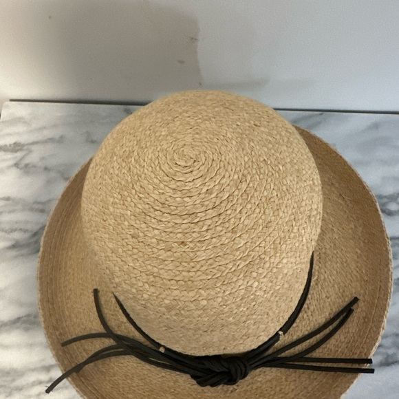 Flora Bella Tan Straw Hat with leather  Band main image 8